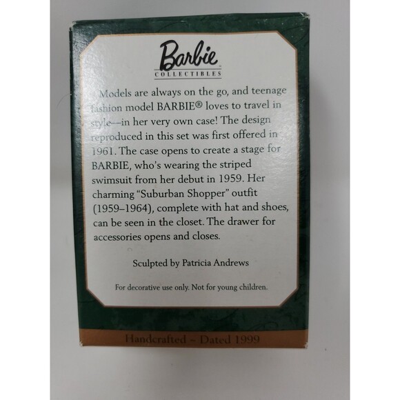 TRAVEL CASE and BARBIE ORNAMENT Hallmark Keepsake Miniature 2pc VTG + Keychain - Picture 10 of 16